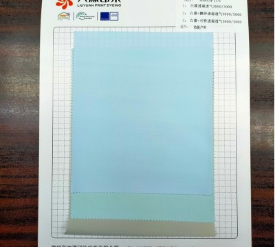 GZ-LY 36098-18 成分：89%N 11%SP 1:白膜透水透氣3000/3000 2:白膜+飄紗透濕透氣3000/3000 3:白膜+可特透濕透氣3000/3000 45度照